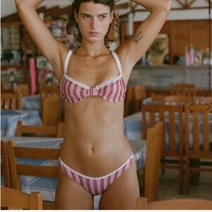 Sold out With Jean Jeannie Striped Pink Bikini Set